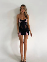 Meredith-Strapless-Mini-Dress-Black-Pink