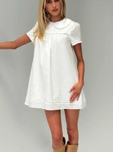 Bethanne Babydoll Mini Dress White