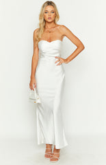 Abbie White Maxi Formal Dress