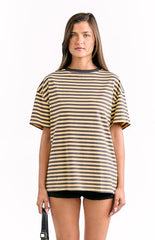 Alba Yellow Stripe Oversized Tee