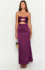 Coco Purple Strapless Maxi Dress