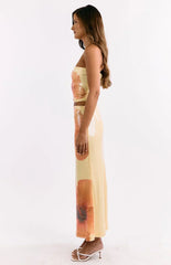 Denzel Yellow Floral Sequin Top