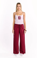Flo Burgundy Wide Leg Pants