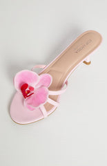 In Bloom Pink Floral Kitten Heels