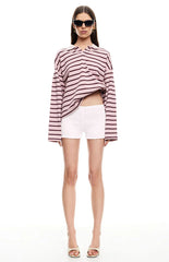 Lioness Rebels Jersey Burgundy Blush Stripe