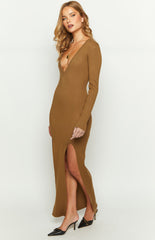 Lioness Opulence Camel Maxi Dress