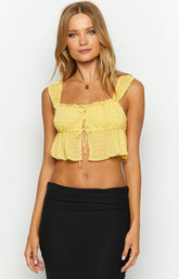 Pixie Yellow Crop Top