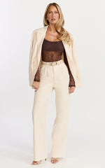 Elodie Blazer - Double Breasted Blazer in Cream