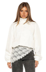 Enya Cream Funnel Neck Sports Jacket