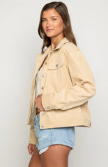 Hugo Cream Cord Western Jacket