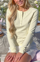 Isabelle Yellow Long Sleeve Top