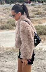Nero Light Brown Faux Fur Jacket