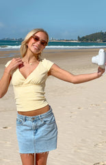 Riley Yellow Polka Dot Jersey Top
