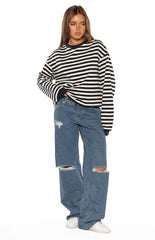Roxie Mid Wash Ripped Jeans