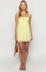 Brooke Yellow Mini Dress